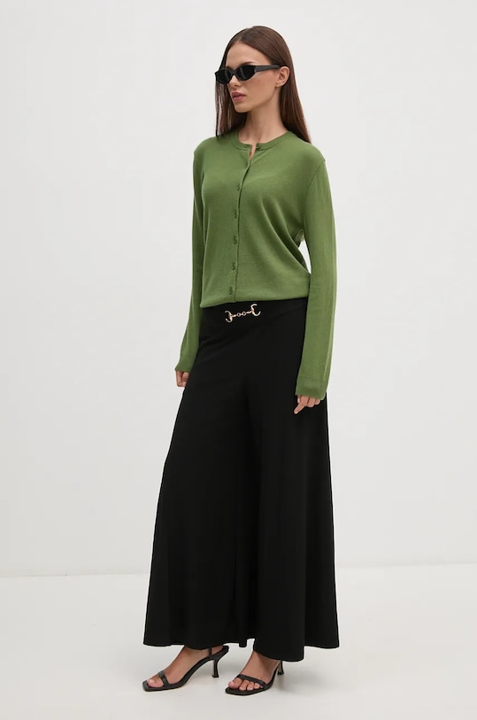 Кардиган з домішкою вовни United Colors of Benetton 1035D5012 зелений AW24