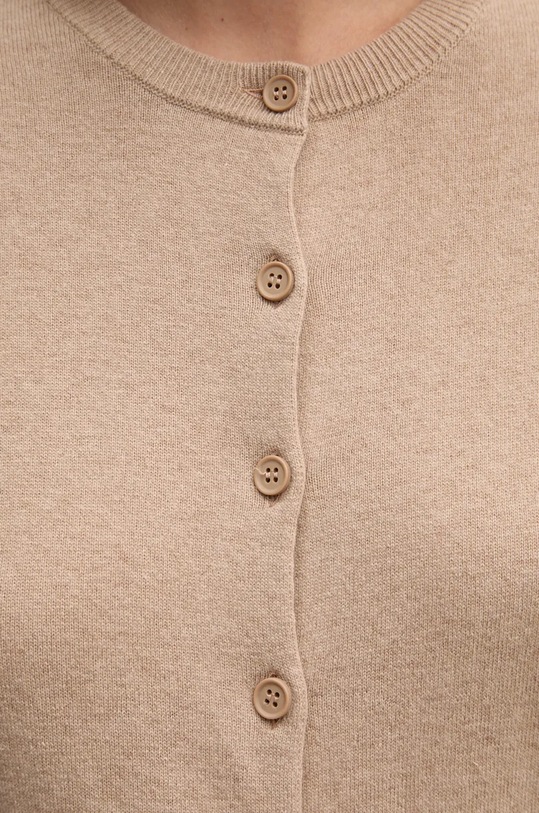 Ζακέτα από μίγμα μαλλιού United Colors of Benetton 1035D5012 μπεζ