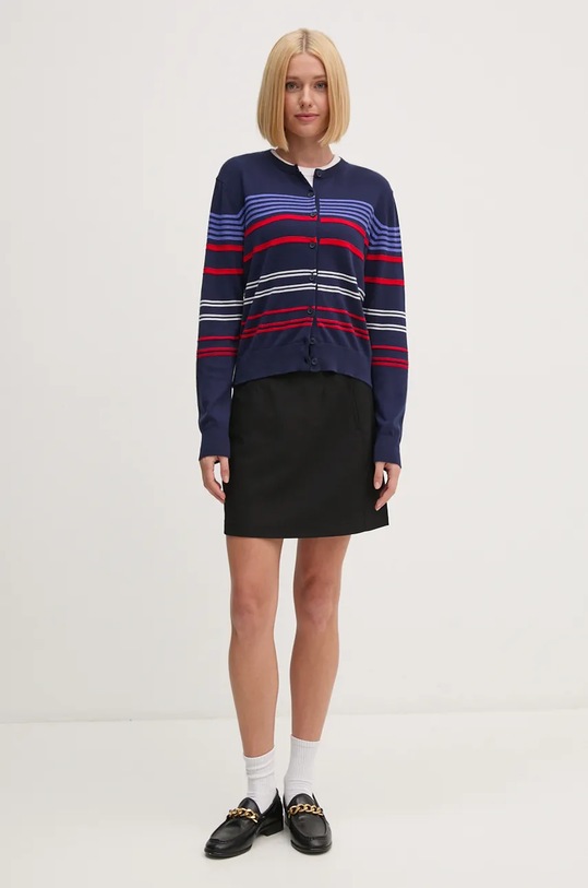 Bavlněný kardigan United Colors of Benetton 1094E501P zelená AW24