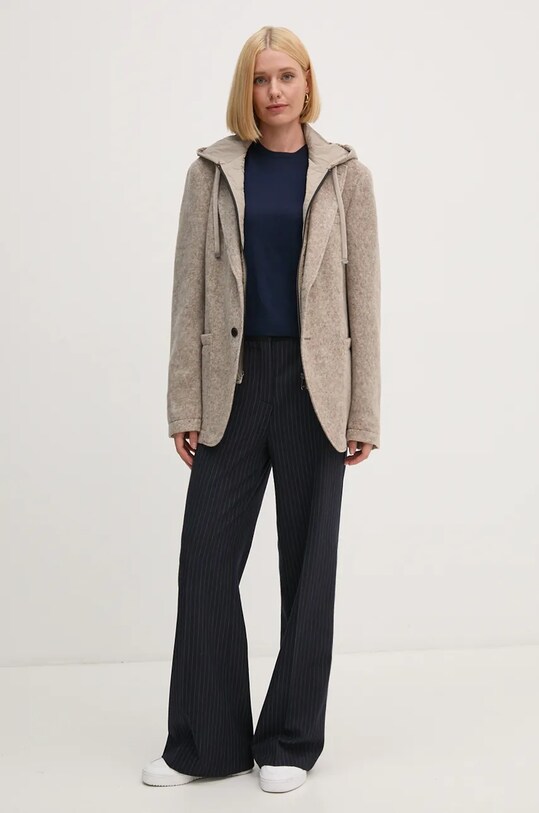Вълнен пуловер United Colors of Benetton 11AHD10AY тъмносин AW24