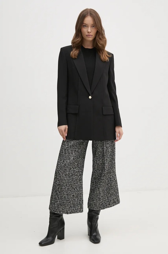 Vuneni pulover United Colors of Benetton 11AHD10AY crna AW24