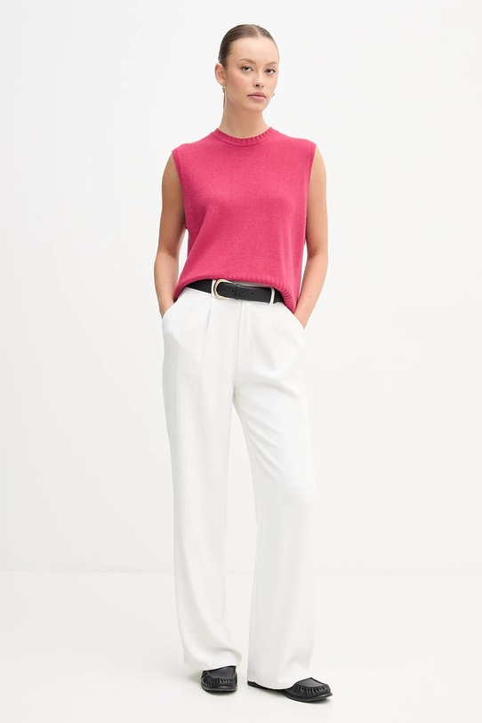 Vesta s přídavkem vlny United Colors of Benetton 126WD10BA růžová AW25