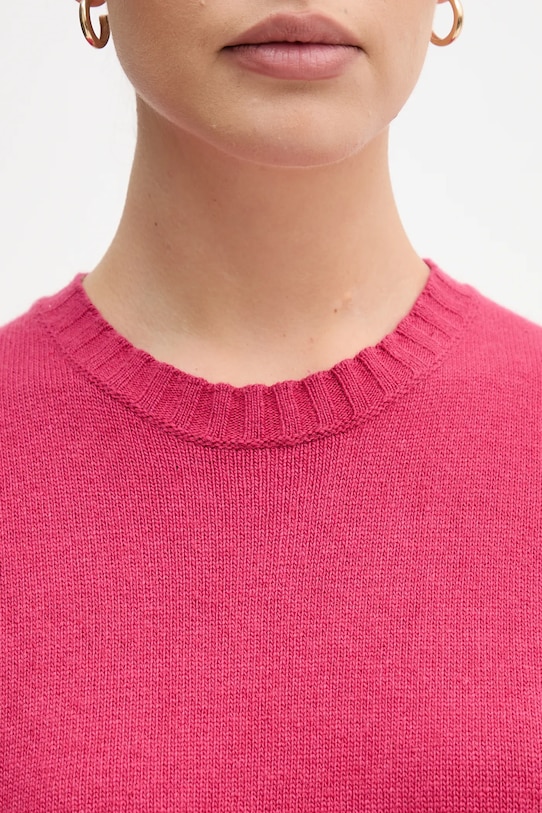 United Colors of Benetton kamizelka z dodatkiem wełny 126WD10BA różowy