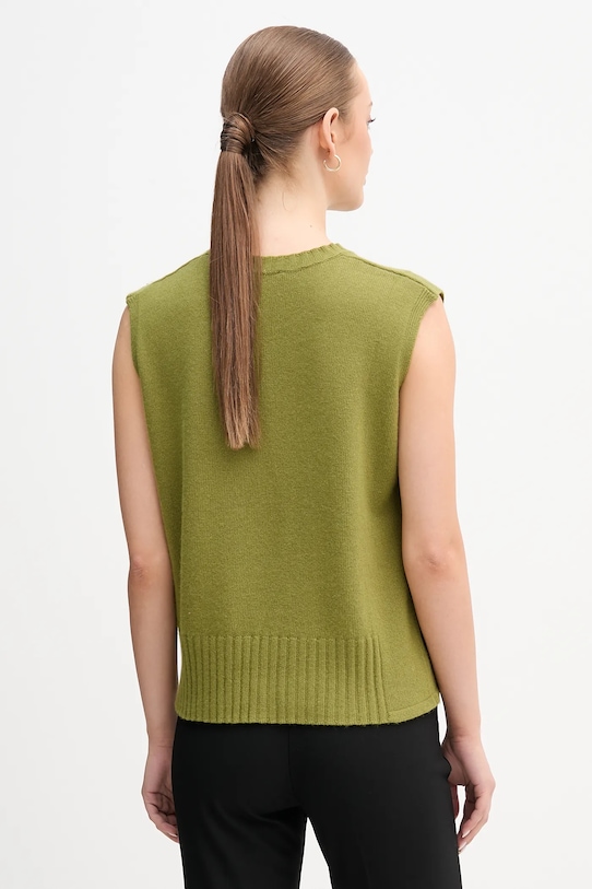 Odzież United Colors of Benetton kamizelka z dodatkiem wełny 126WD10BA zielony