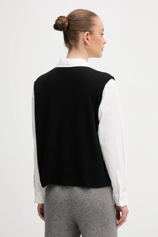 Дрехи Елек с вълна United Colors of Benetton 126WD10BA черен