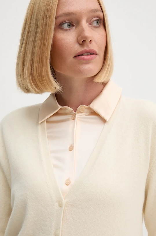 Вовняний кардиган United Colors of Benetton бежевий 1002D6879