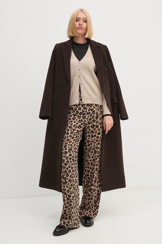 Вовняний кардиган United Colors of Benetton 1002D6879 бежевий NC24