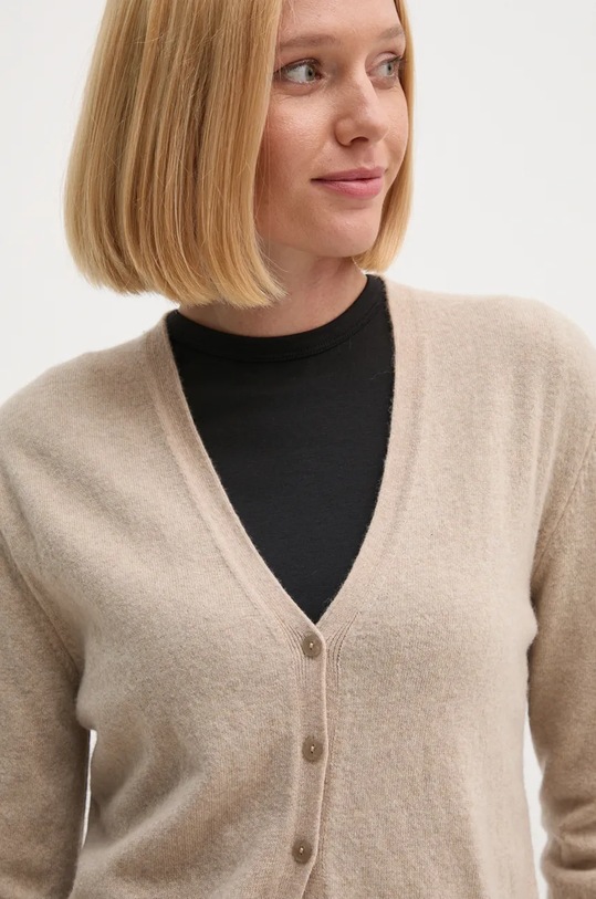 Вовняний кардиган United Colors of Benetton бежевий 1002D6879