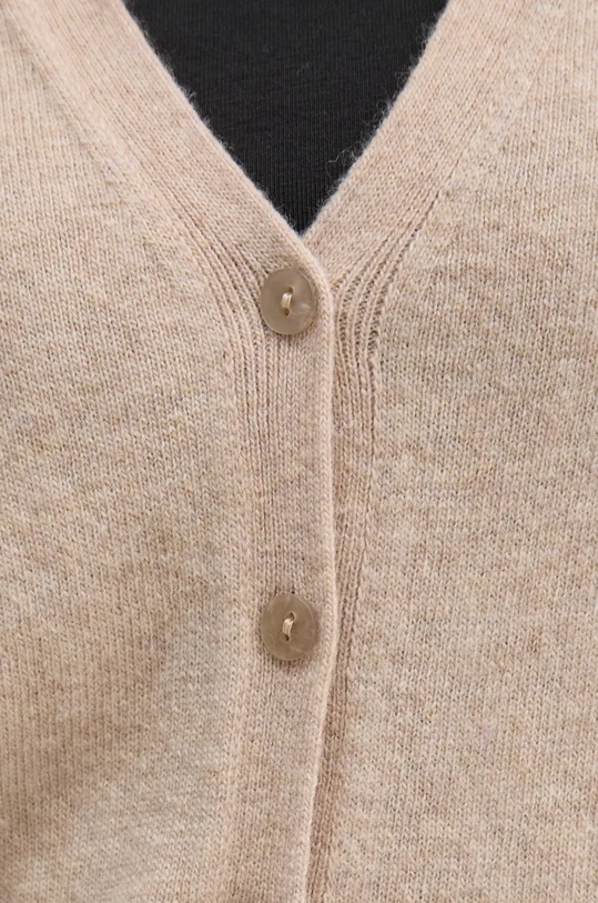Вовняний кардиган United Colors of Benetton 1002D6879 бежевий
