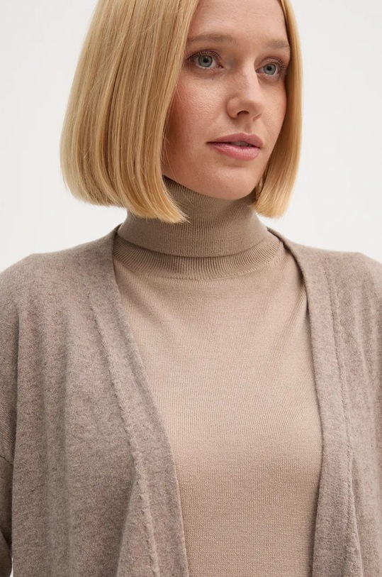 United Colors of Benetton kardigan z domieszką wełny beżowy 1035D602A