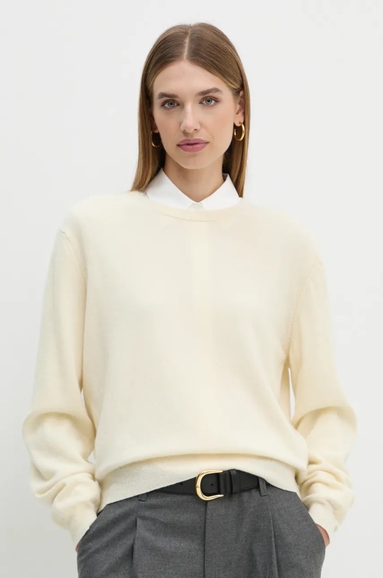 United Colors of Benetton pulover de lana subtiri bej 1002D10BG