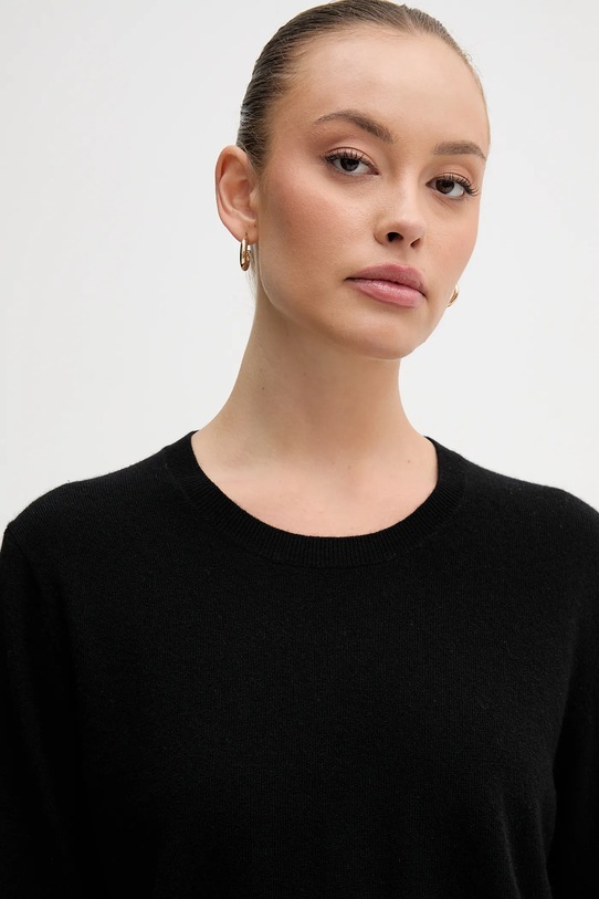 United Colors of Benetton pulover de lână negru 1002D10BG