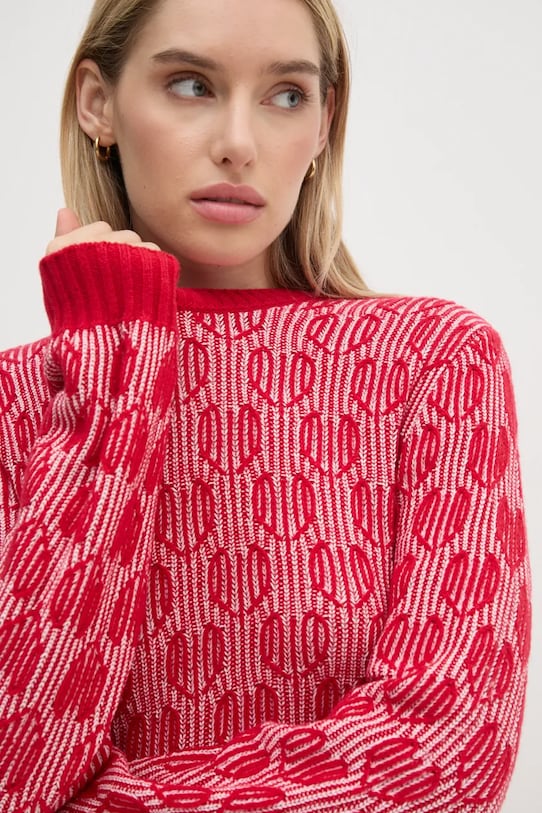 Светр з домішкою вовни United Colors of Benetton червоний 1435E10BO