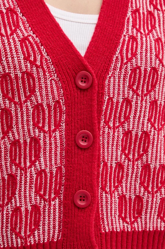 Μάλλινη ζακέτα United Colors of Benetton 1435E603W κόκκινο