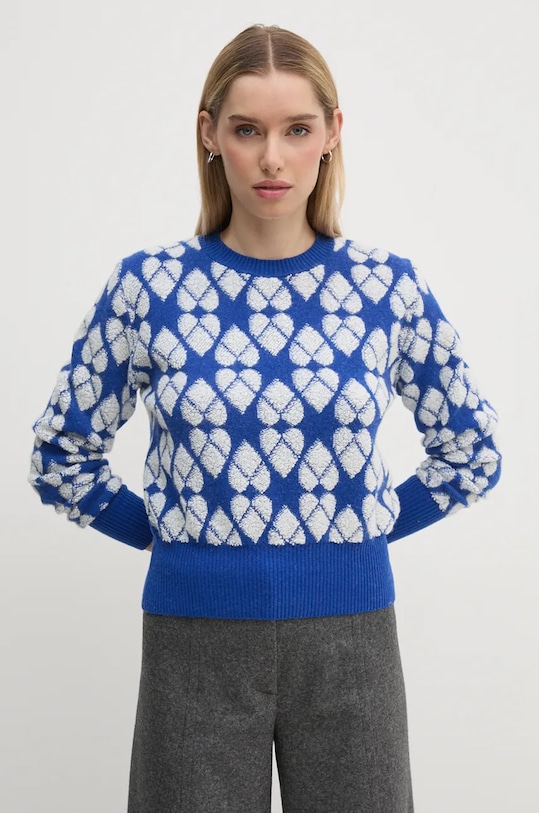 United Colors of Benetton maglione in misto lana misto lana blu 1032E10BI