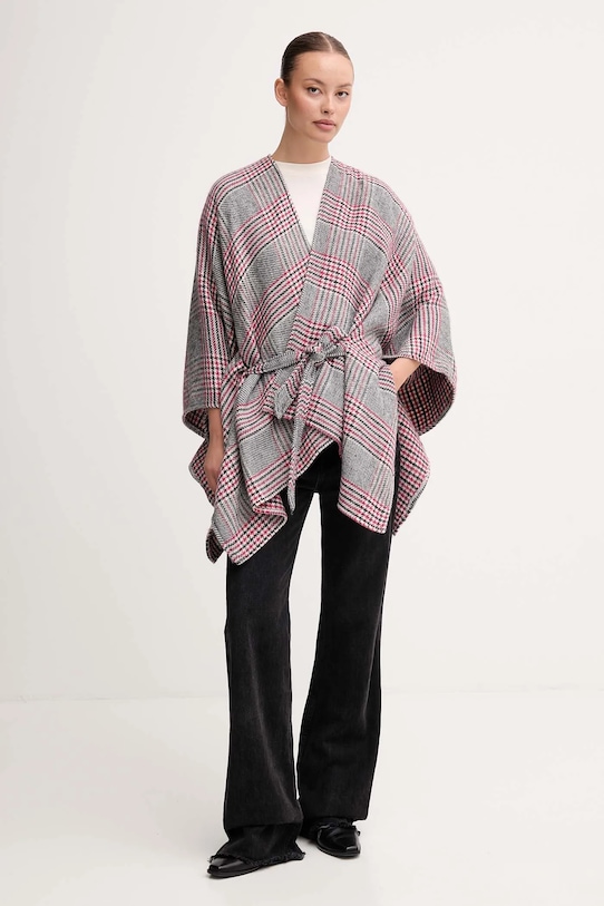 Пончо United Colors of Benetton 6HKYDU01E сірий AW25