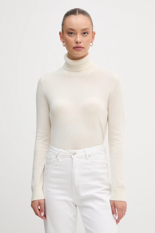 Кашемировый свитер United Colors of Benetton тонкий бежевый 1033D202D