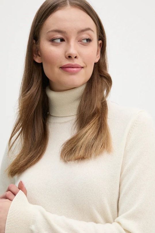 United Colors of Benetton sweter kaszmirowy beżowy 1033D202D