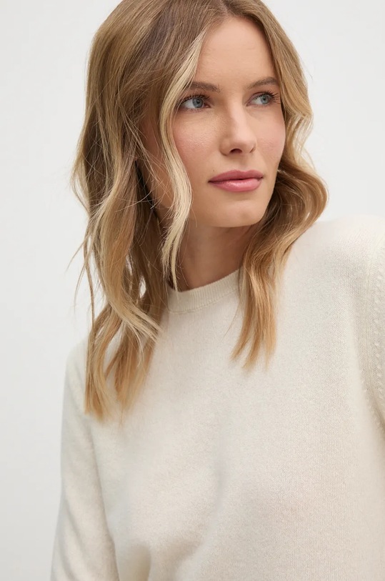 United Colors of Benetton sweter kaszmirowy beżowy 1033D107P