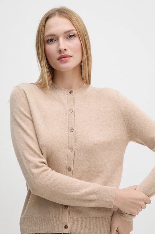 Kašmírový sveter United Colors of Benetton vlna béžová 1033D5016