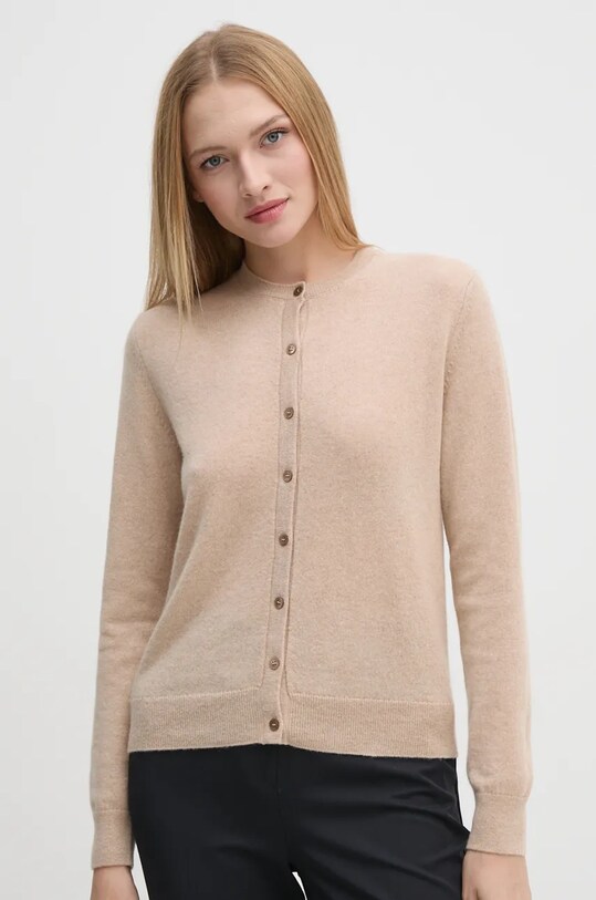 Odzież United Colors of Benetton kardigan kaszmirowy 1033D5016 beżowy