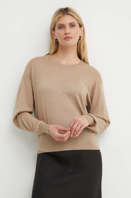 By Malene Birger pulover din amestec de lana MANTEA subtiri bej Q72434002