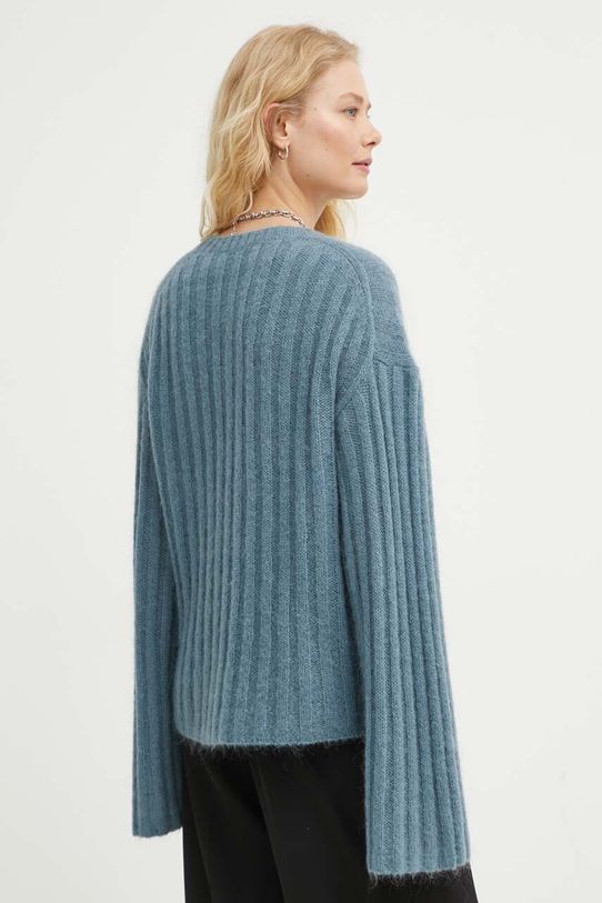 Odzież By Malene Birger sweter wełniany CIERRA Q72535001 niebieski