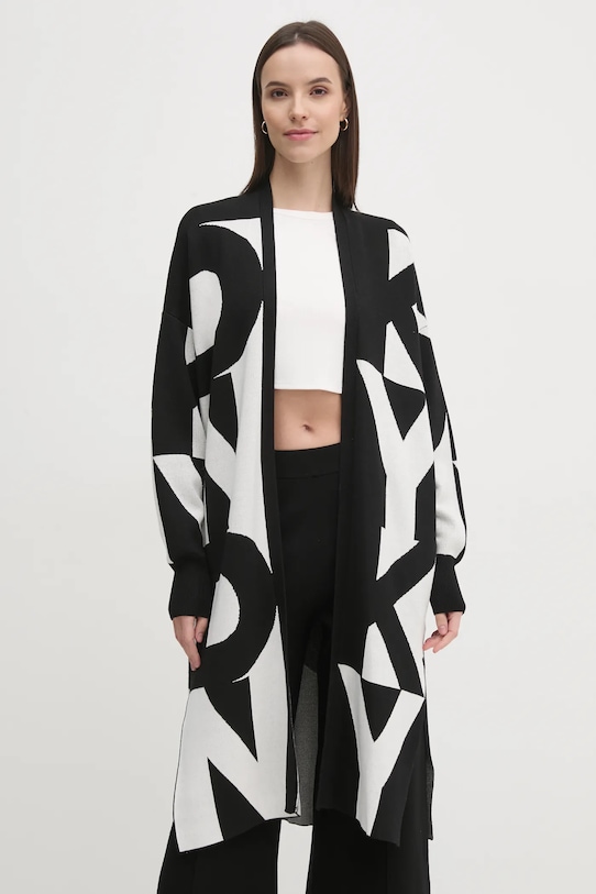 Πλεκτή ζακέτα Dkny άλλο μαύρο P4MXAQ64