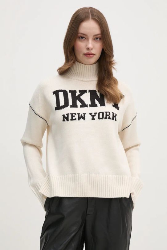 Dkny pulóver mintás bézs DJ4R0386