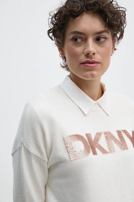 Dkny sweter beżowy DJ4R0407