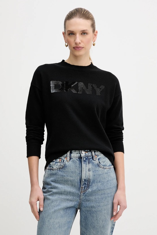 Dkny sweter czarny DJ4R0407