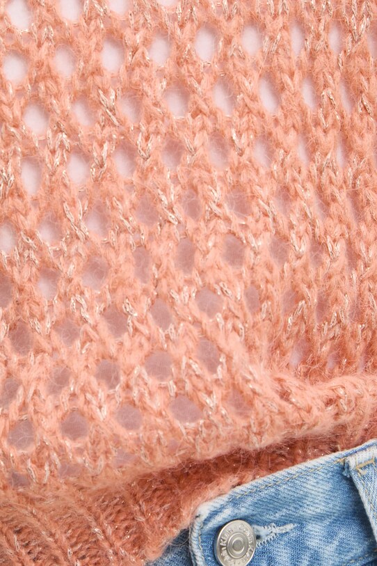 United Colors of Benetton kamizelka z domieszką wełny 114VD10BR pomarańczowy