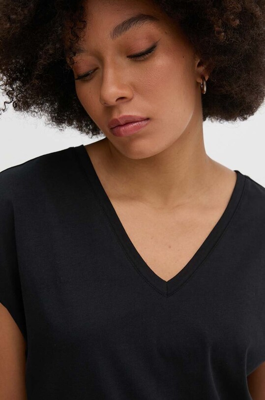 Хлопковая футболка United Colors of Benetton чёрный 3EERD109C