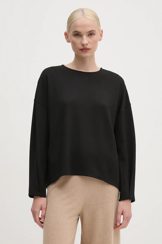 United Colors of Benetton bluza uni negru 38Y6D108O