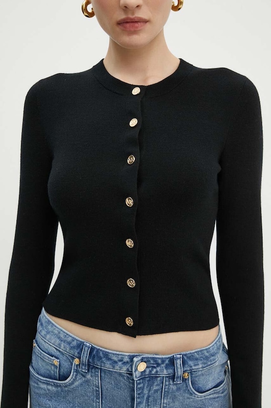 Vlnený kardigán MICHAEL Michael Kors vlna čierna MT460Y94VR