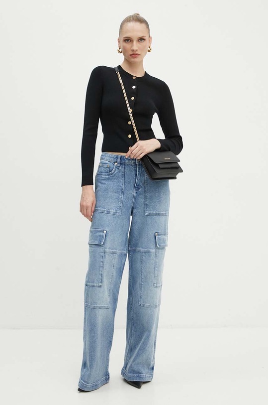 Vlnený kardigán MICHAEL Michael Kors MT460Y94VR čierna AW24