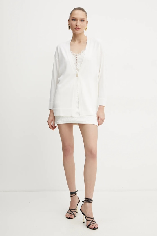 Armani Exchange kardigan wełniany 6DYE1J.YME3Z beżowy AW24