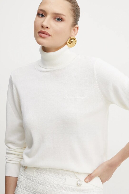 Armani Exchange sweter wełniany beżowy 6DYM1K.YME3Z