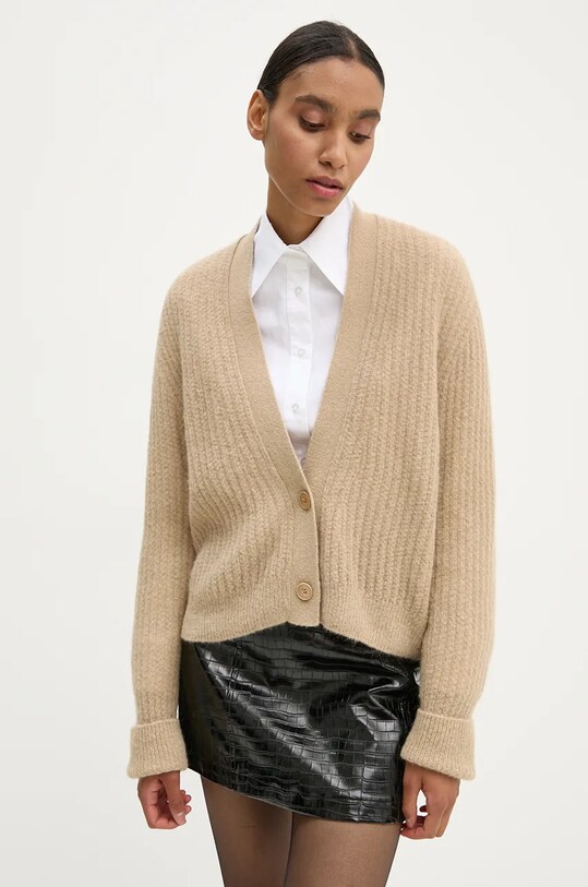 Vlněný svetr Drykorn vlna béžová 88587.420171