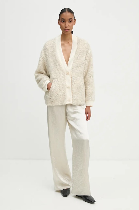 Кардиган з домішкою вовни Drykorn 84421.150219 бежевий AW24