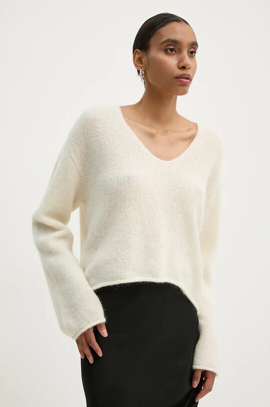 Drykorn maglione in lana beige 88617.422087