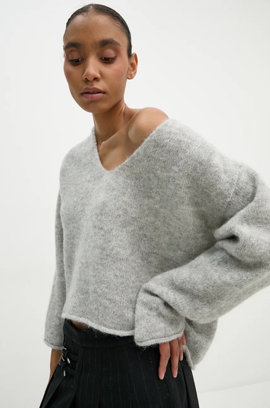 Drykorn sweter wełniany szary 88617.422087