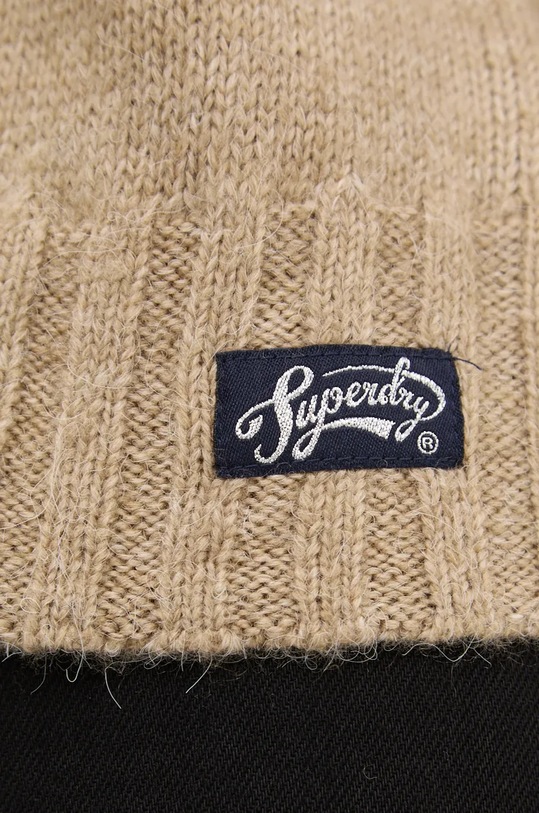 Superdry gyapjúkeverék pulóver W6110567A.B8M bézs