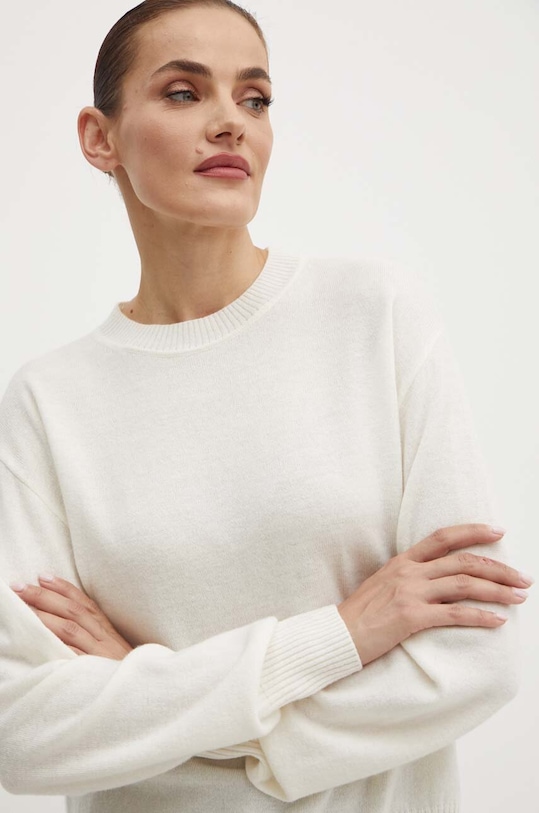 Marella sweter wełniany beżowy 2423366181200