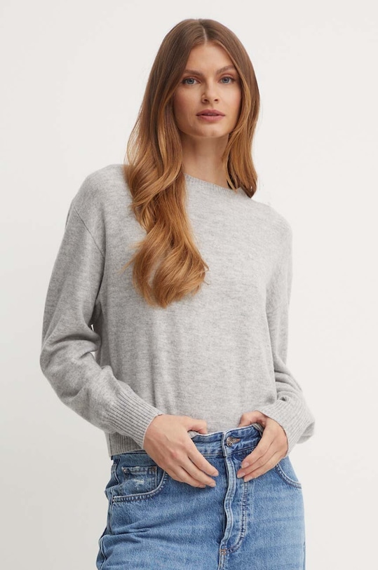 Vuneni pulover Marella bez uzorka siva 2423366181200