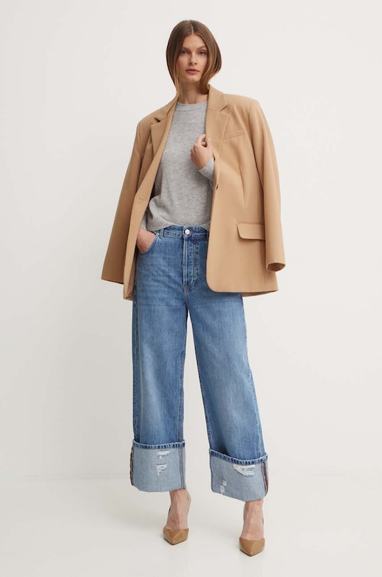 Vuneni pulover Marella 2423366181200 siva AW24