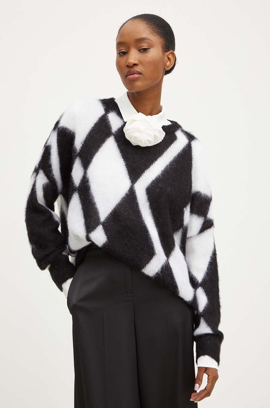 Marella pulover din amestec de lana subtiri negru 2423366264200