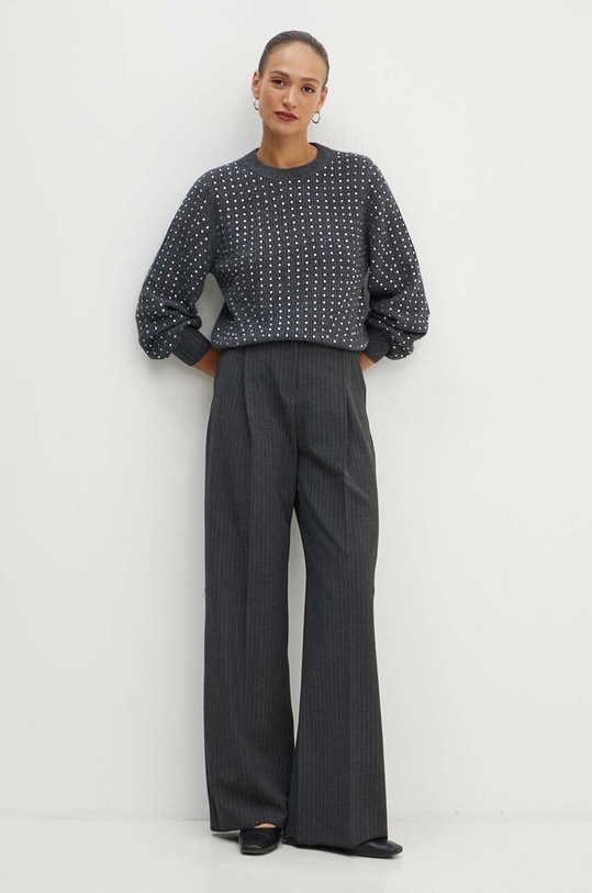 Marella sweter z domieszką wełny 2423946034200 szary AW24