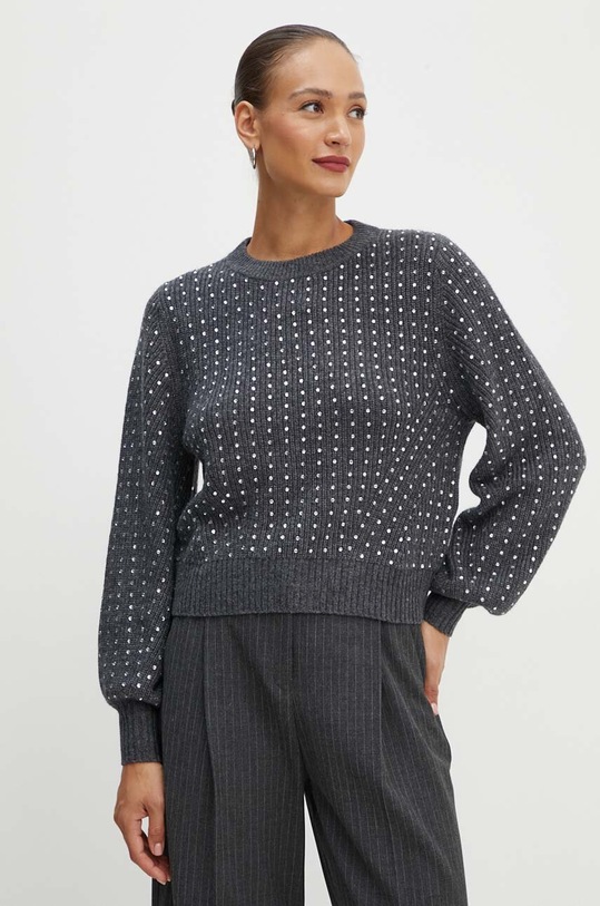 Marella sweter z domieszką wełny szary 2423946034200