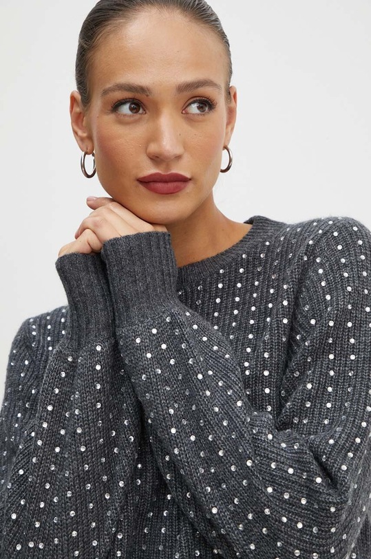 Marella sweter z domieszką wełny 2423946034200 szary